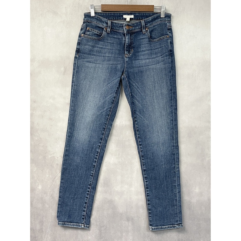 Eileen Fisher Womens Slim Tapered Jeans Size 2 Organic Cotton Stretch Minimal